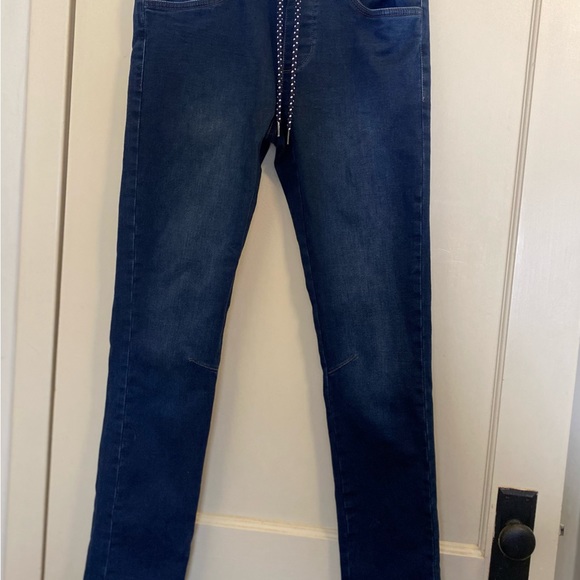 Steve's Jeans Jeggings Slim Stretch Lightweight Dark Wash Drawstring 30/30 - Picture 8 of 12
